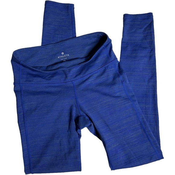 Athleta Stretchy Blue Leggings XS - Picture 1 of 7